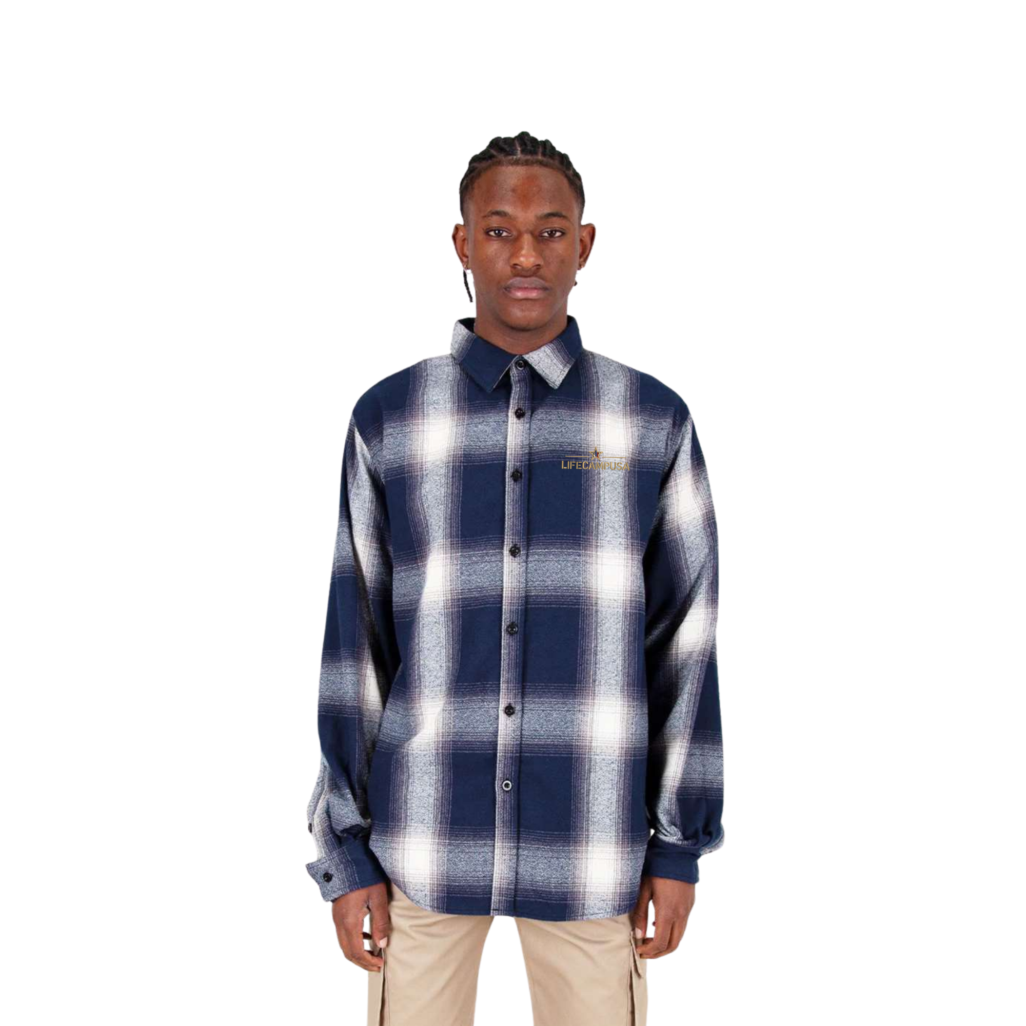 SHAKA WEAR UNISEX PLAID FLANNEL OVERSHIRT
