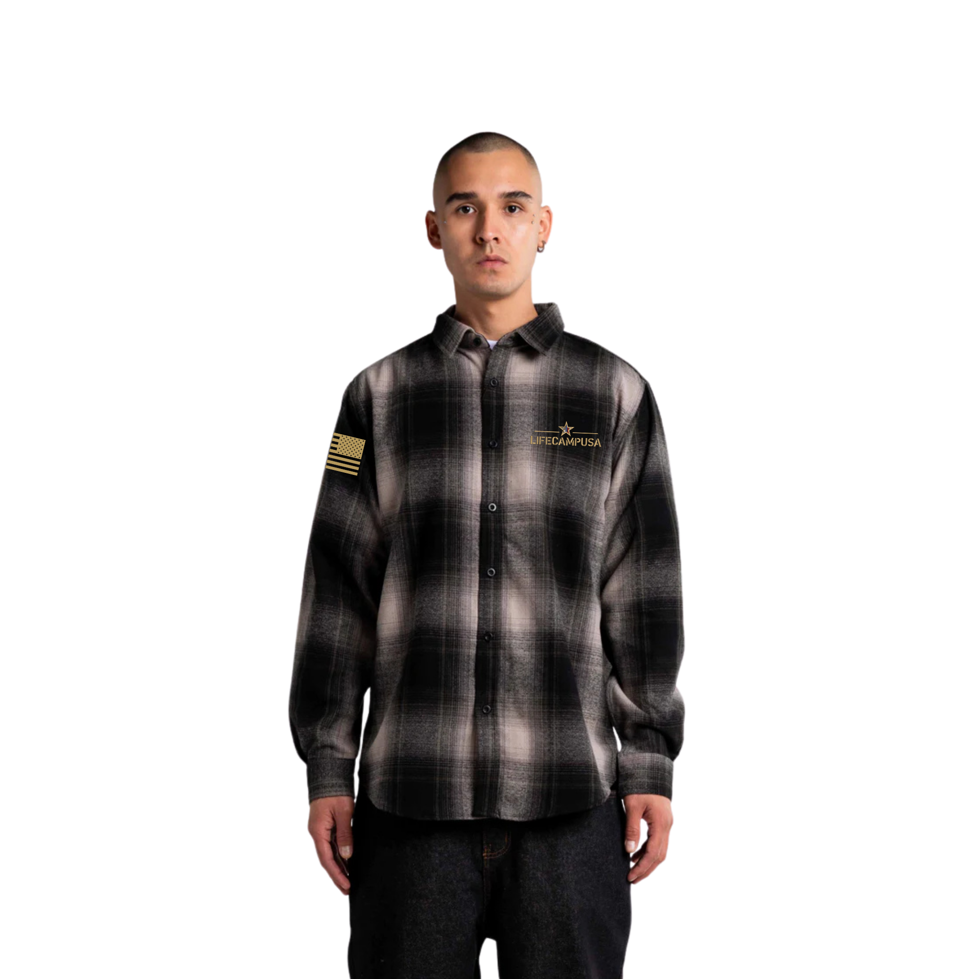 SHAKA WEAR UNISEX PLAID FLANNEL OVERSHIRT